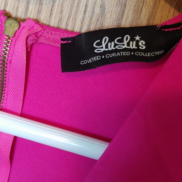 Lulu's fuchsia bodycon mini-dress - Picture 3 of 5